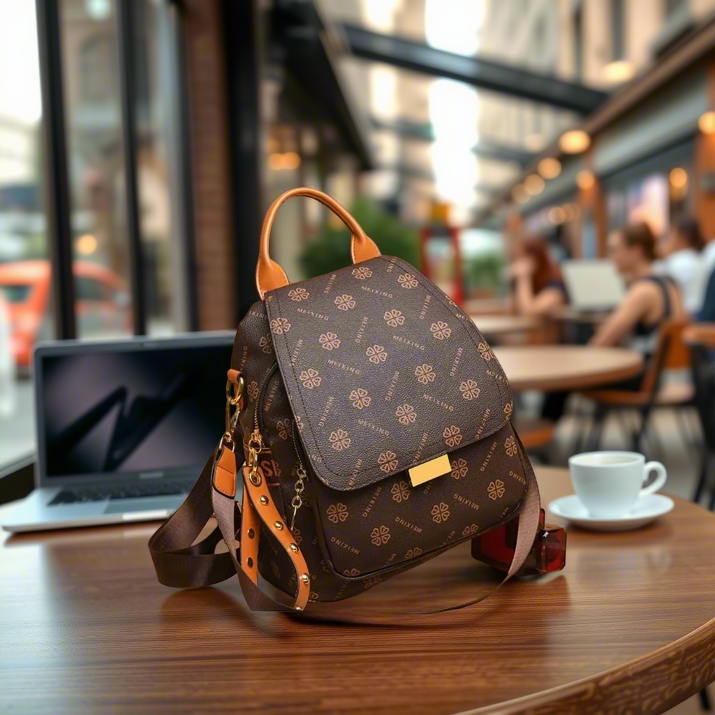 Retro Printed Backpack Women P - огляд і ціна Leather Backpack Vintage