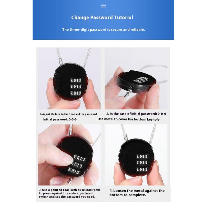 Round Shape Luggage Combo Lock - огляд і ціна Backpack Lock Combo