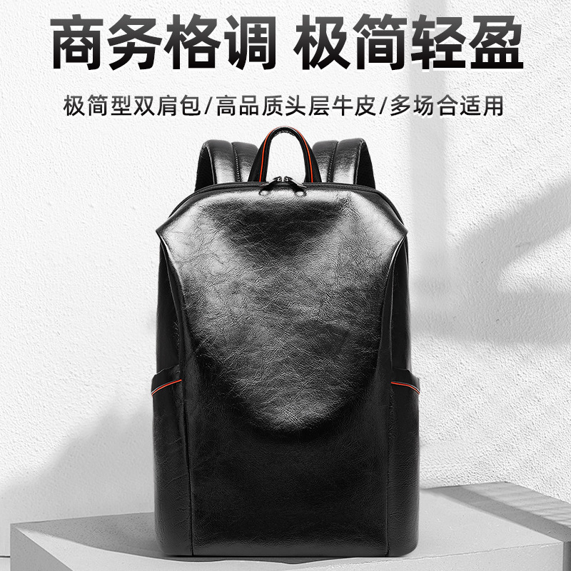 Men's Black Genuine Leather Ba - огляд і ціна Leather Backpack Vintage